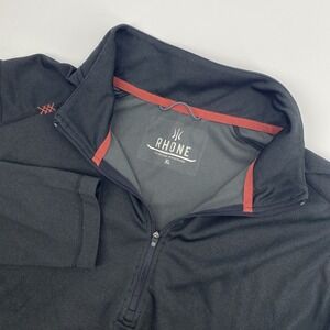 Rhone Pullover Mens Extra Large Black 1/4 Zip Polartec Performance Athleisure XL